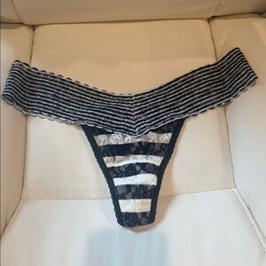Victoria's Secret Black and White Lace Panties
